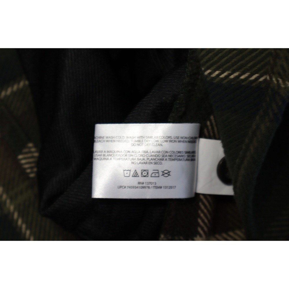 Orvis Shacket Mens XXL Green Plaid Heavyweight Flannel Button Down‎ Shirt Jacket - Picture 9 of 9